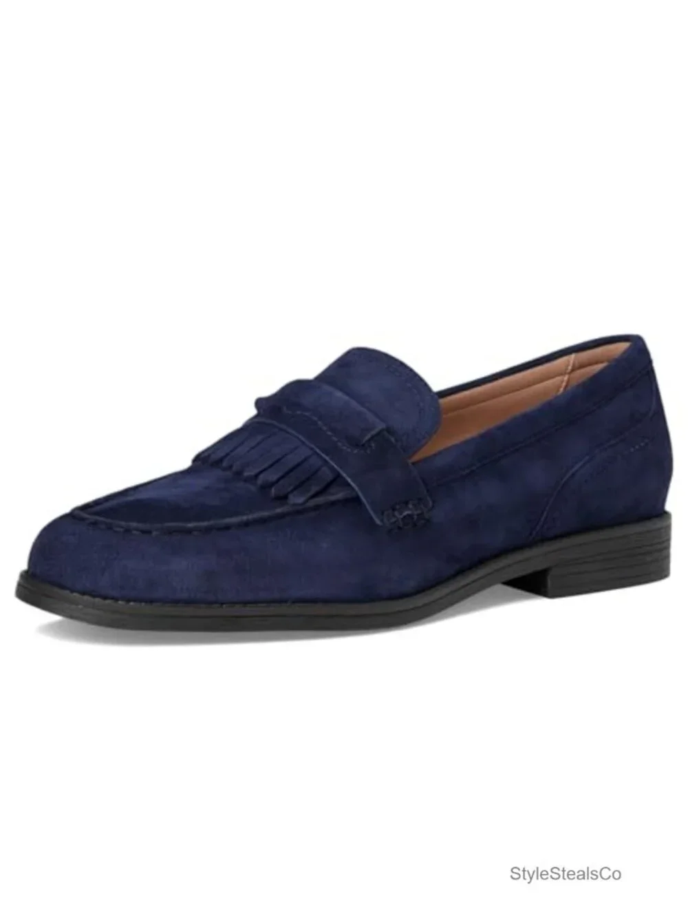 Cole Haan Suede Leather Loafers w/ Double Maryjane Strap & 3D Lux Comfort